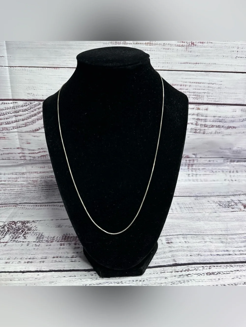 Italy Sterling Silver 925 Box Chain Necklace 20.5